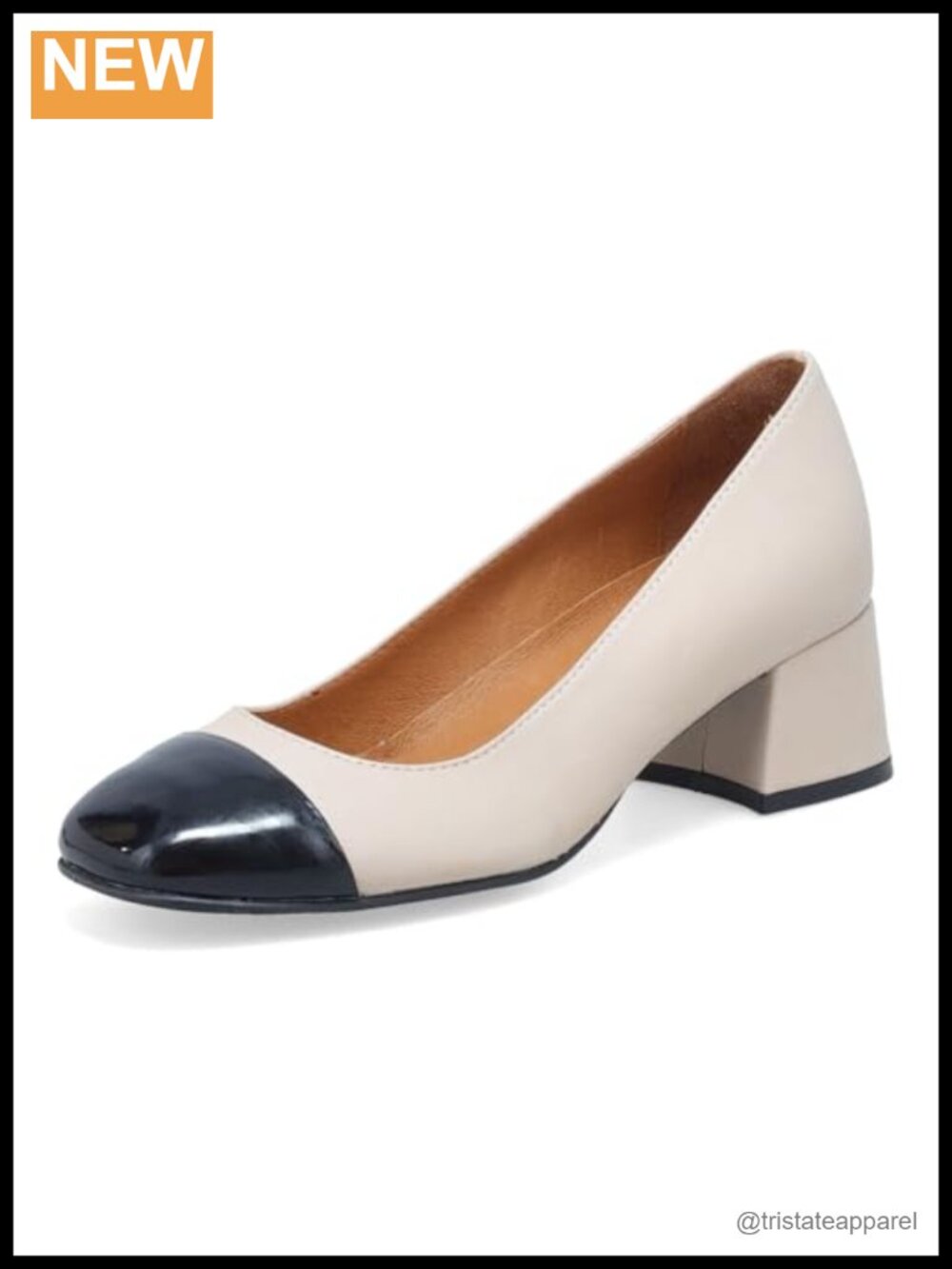 Miz Mooz Gilda Block Heel Leather Pump Dress Shoe Portugal